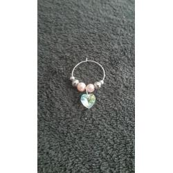wine glass charms in many colours and styles wedding xmas decoration