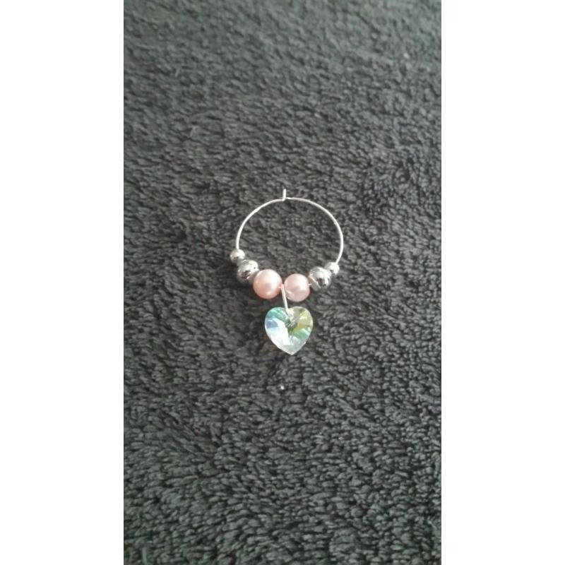 wine glass charms in many colours and styles wedding xmas decoration