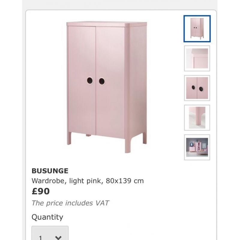 IKEA pink wardrobe