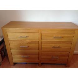 Solid oak draws
