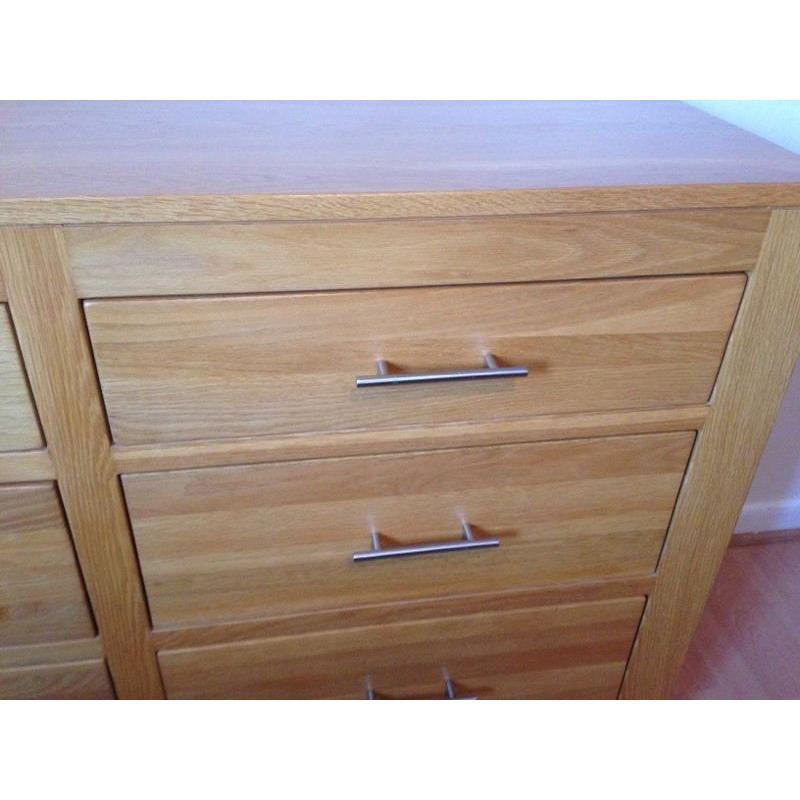 Solid oak draws