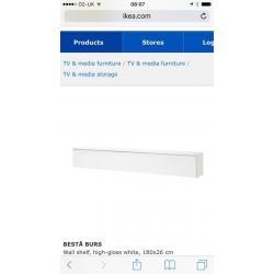 IKEA Wall shelf, high-gloss white
