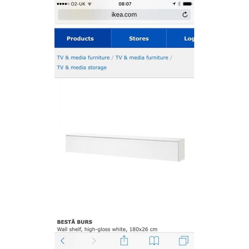 IKEA Wall shelf, high-gloss white