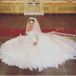 Designer one of a kind YSA Makino wedding couture Dress (Ivory)