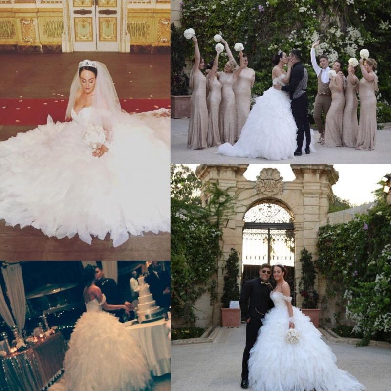 Designer one of a kind YSA Makino wedding couture Dress (Ivory)