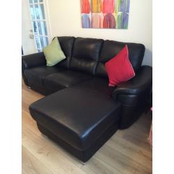 Black 3 seater chaise