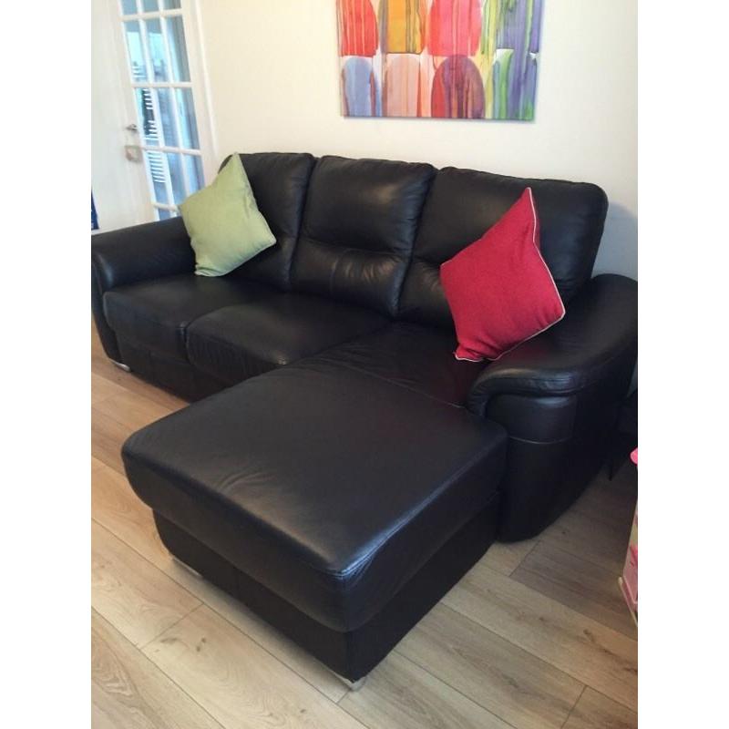 Black 3 seater chaise