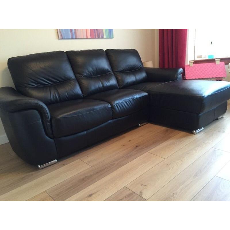 Black 3 seater chaise