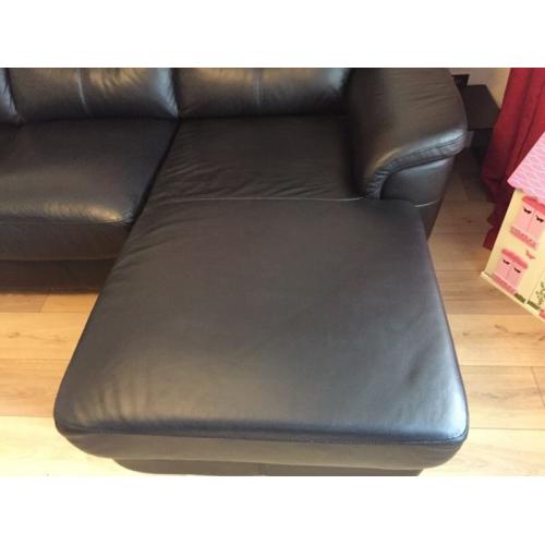 Black 3 seater chaise