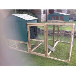 chicken coop with double run