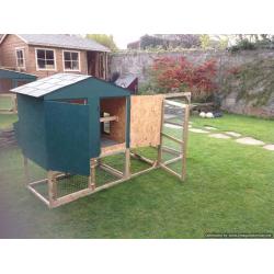 chicken coop with double run