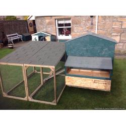 chicken coop with double run