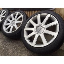18" genuine Audi TT / A3 RS s-line alloy wheels and tyres 5x100