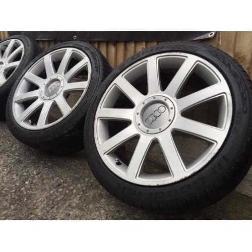 18" genuine Audi TT / A3 RS s-line alloy wheels and tyres 5x100