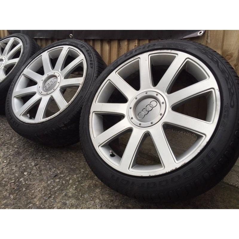 18" genuine Audi TT / A3 RS s-line alloy wheels and tyres 5x100