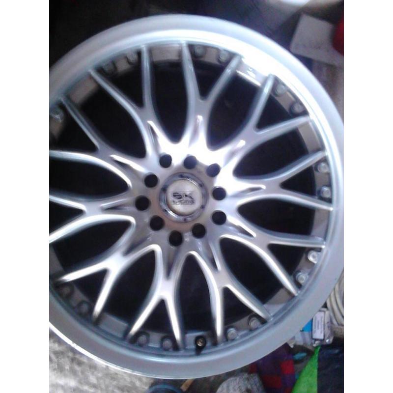 bk raceing 5stud multi fitment alloys