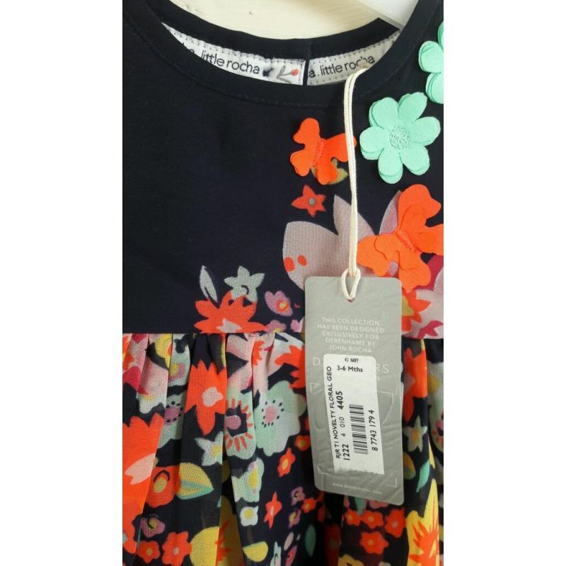 Little Rocha Rocha 3-6 month girls dress - new with tags