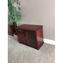 J E Coyle mahogany hi-fi cabinet