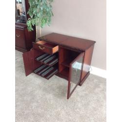 J E Coyle mahogany hi-fi cabinet