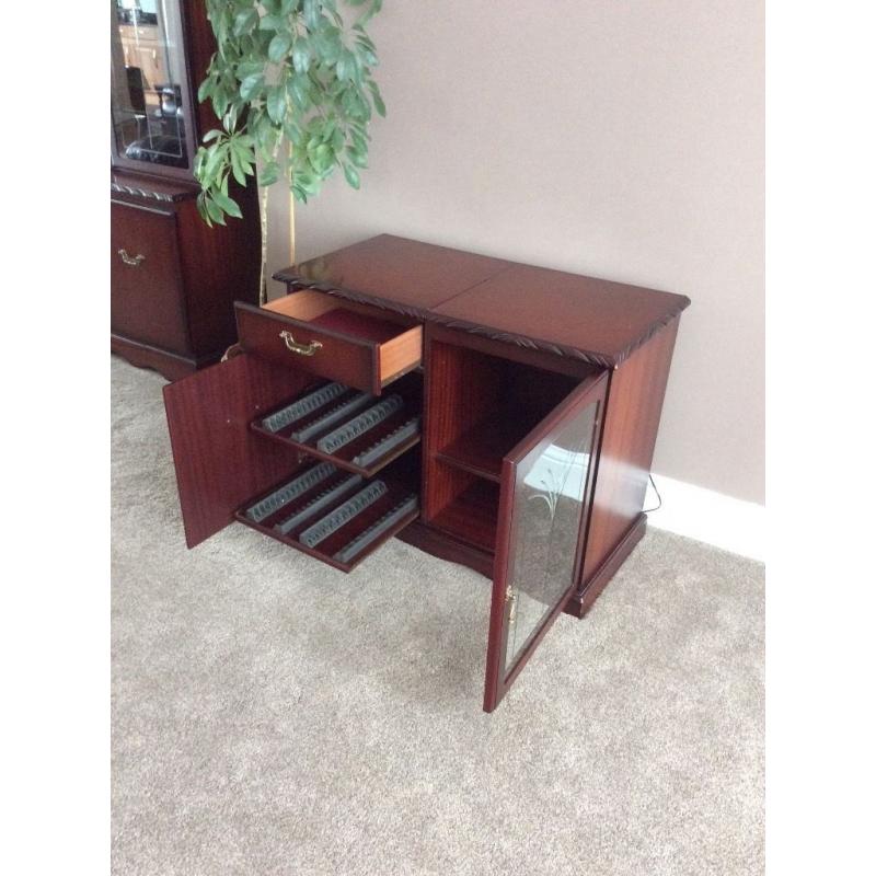 J E Coyle mahogany hi-fi cabinet