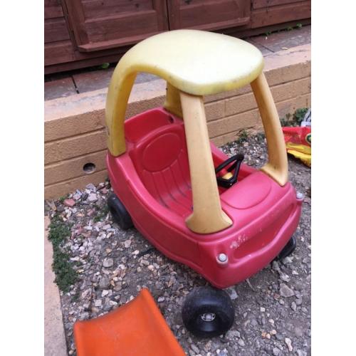 Little tikes red ride on car