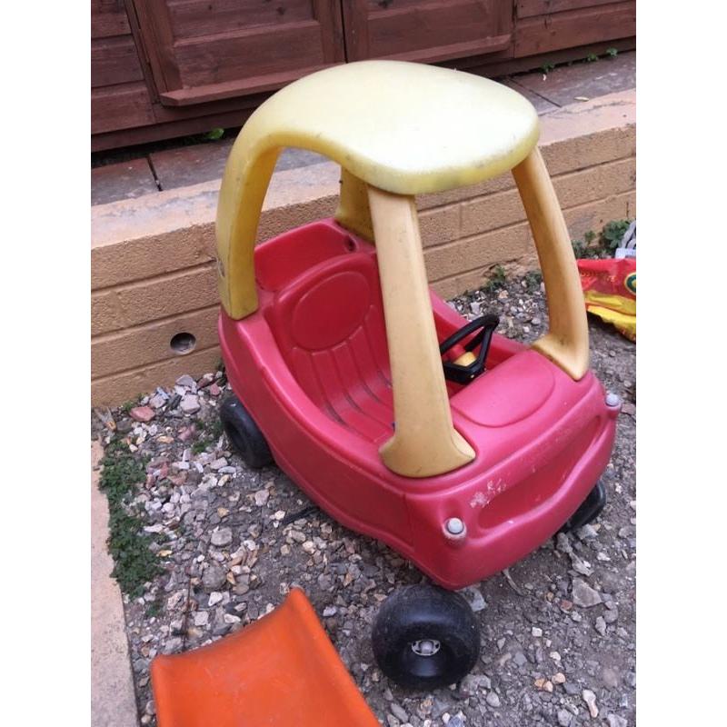 Little tikes red ride on car