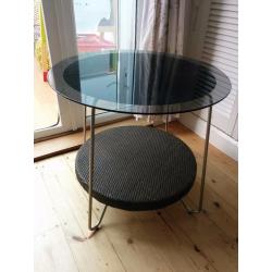 Glass top coffee table