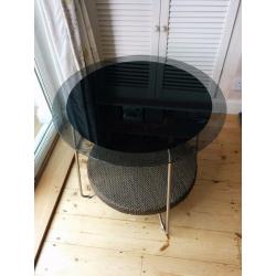Glass top coffee table