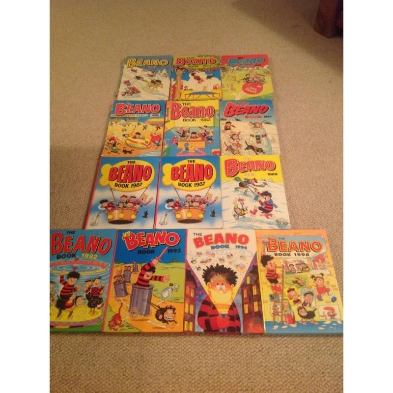 13 Beano annuals (1975 - 1998)