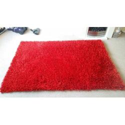 Bright Red Rug in excellent condition