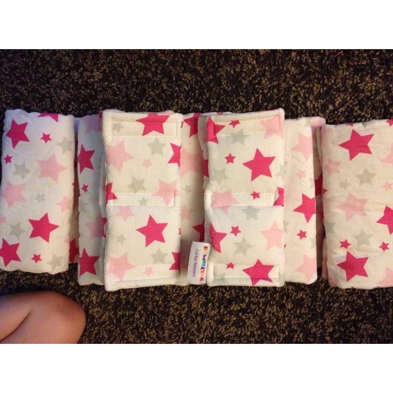 Cot bumper bar cushions