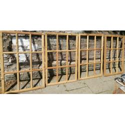 4 pine window frames
