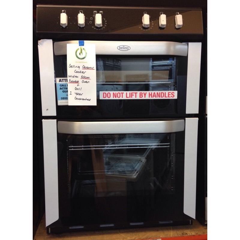 ***NEW Belling 60cm wide electric ceramic cooker for SALE with 1 year guarantee ***