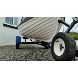 Fishing boat trailer outboard