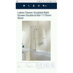 Lakes 1200mm Bath Shower Screen