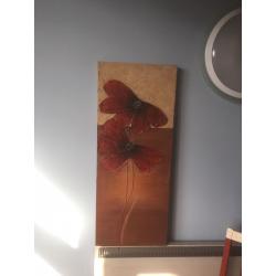 Terrocatta & cream canvas / picture