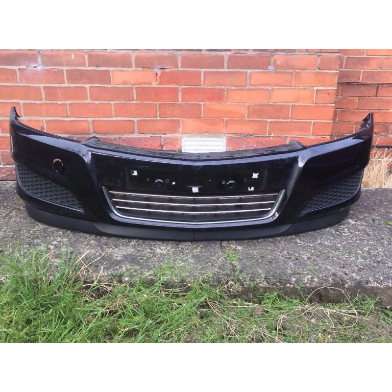 VAUXHALL ASTRA FACELIFT FRONT BUMPER 2007 2008 2009 2010 BLACK
