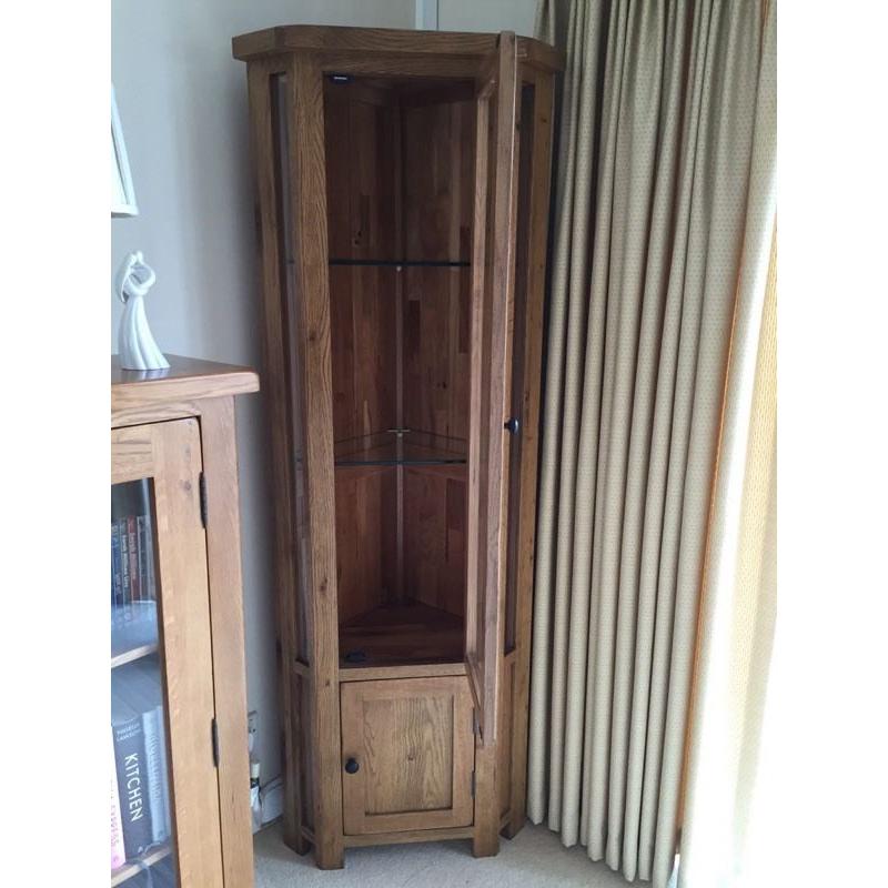 Solid Oak Corner Unit