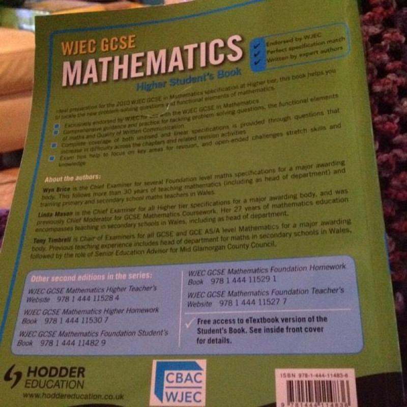 WJEC GCSE maths higher tier