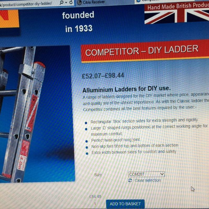 Extending ladder 3 section 2.8m-6.9m