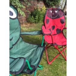 Kids' folding camping chairs