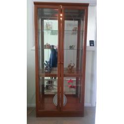 Tall Beveled Glass Cabinet