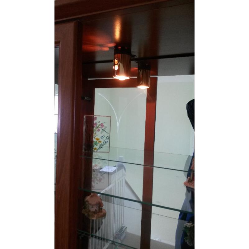 Tall Beveled Glass Cabinet