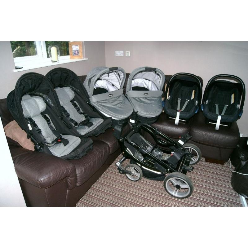 OBABY ZOOM TANDEM TRAVEL SYSTEM / PRAM / BUGGY