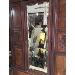 Large Antique Wardrobe - Large Mahogany Wardrobe ( Made in 1907) Good Condition - Chest Of Draws