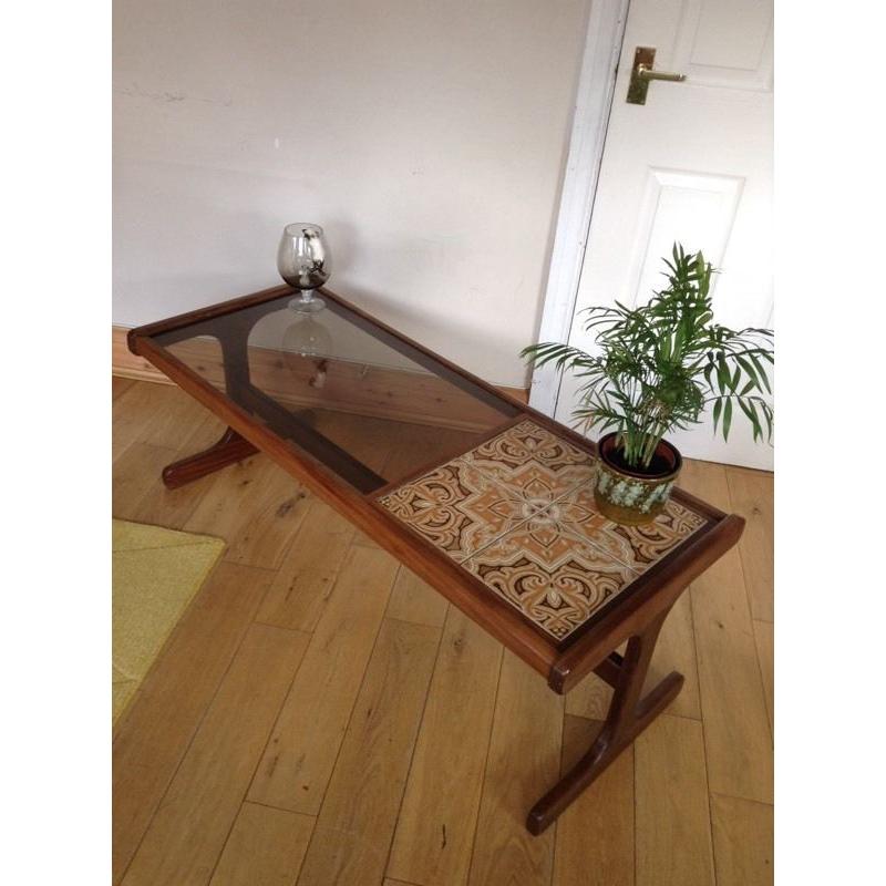 Vintage retro mid twentieth century gplan tiled coffee table
