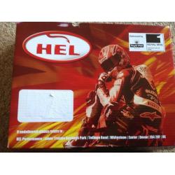 Set of 7 HEL stainless steel red braided brake hoses for Yamaha FJR1300 ABS 2008