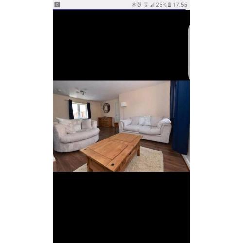 Large double sofa bed and snuggle rotating armchair