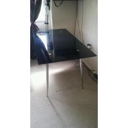 Black Glass Table