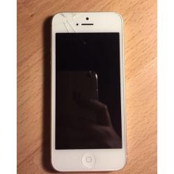 apple iphone 5 white & silver factory Unlocked